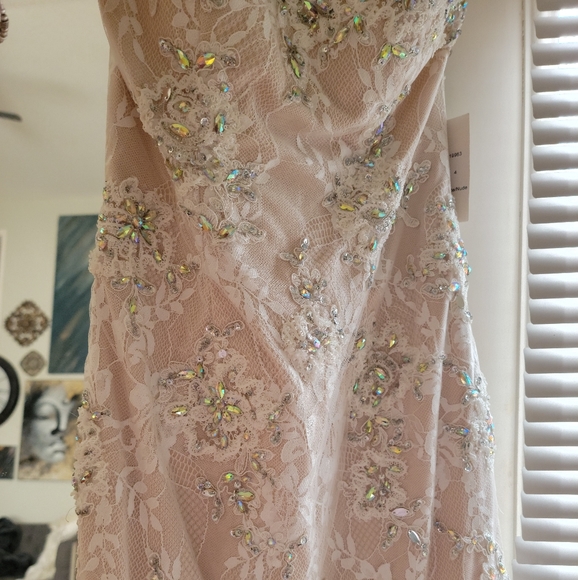 Beautiful GIGI Designs by La Femme lace gown - Picture 3 of 14